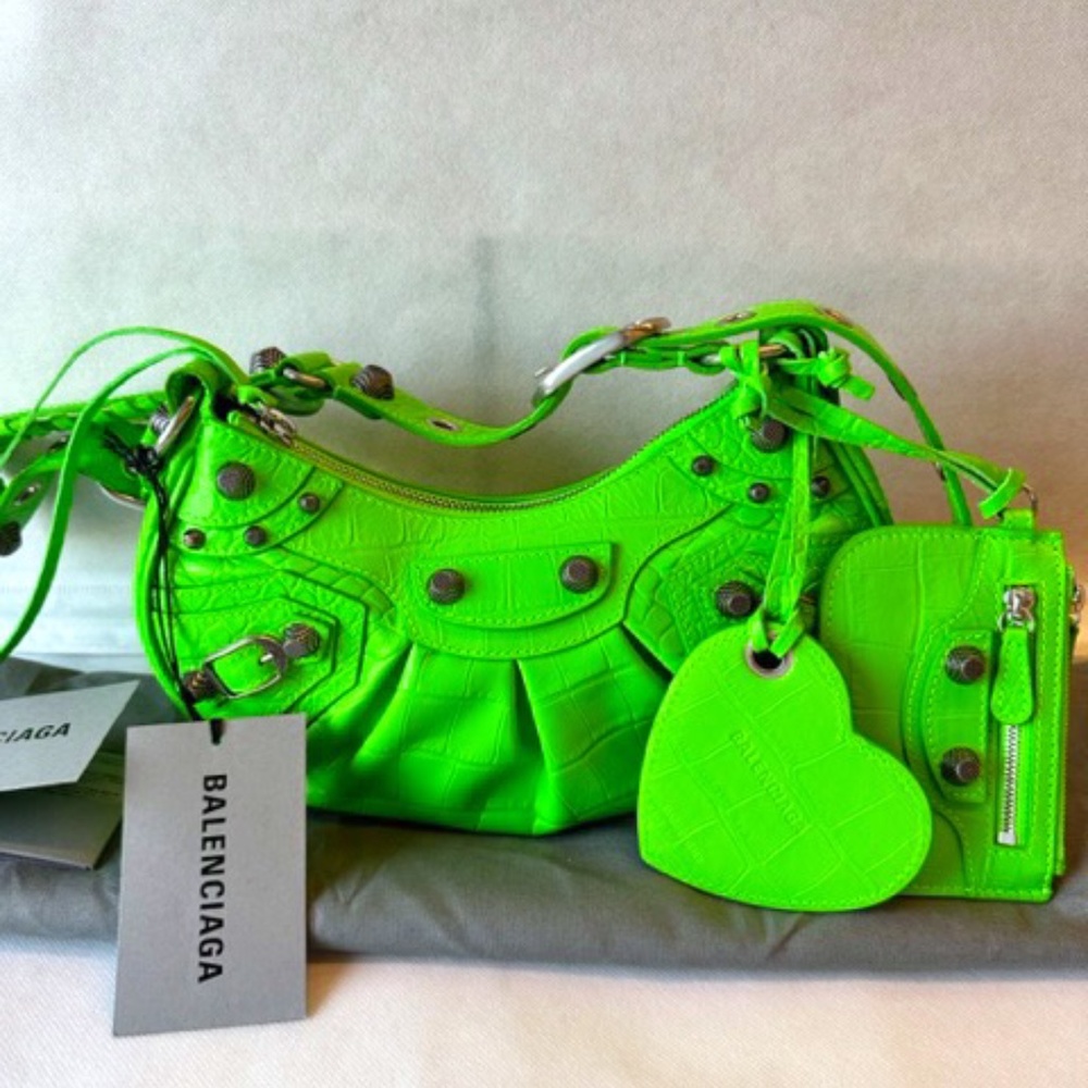 Brand new Balenciaga XS Le Cagole Croc Embossed